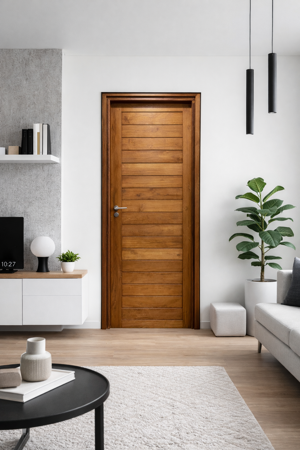 ประตูไม้สัก PAREENA DECOR 80X200 ซม._3